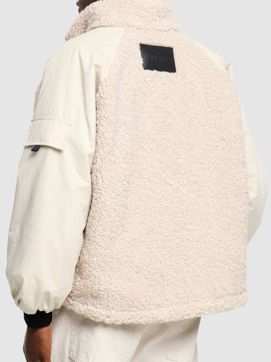 JW Anderson: Color block track top - Beige - men_2 | Luisa Via Roma