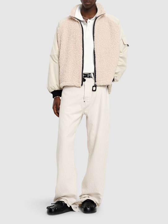 JW Anderson: Color block track top - Beige - men_1 | Luisa Via Roma