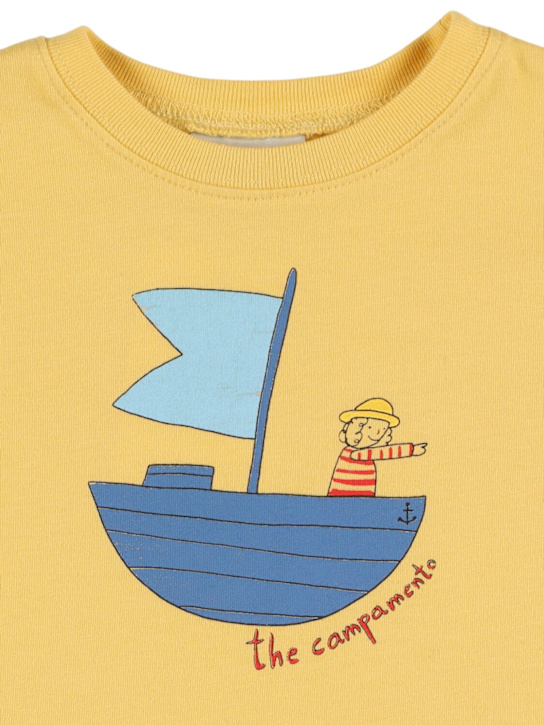 The Campamento: Printed cotton jersey t-shirt - Yellow - kids-boys_1 | Luisa Via Roma