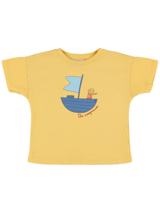 The Campamento: Printed cotton jersey t-shirt - Yellow - kids-boys_0 | Luisa Via Roma
