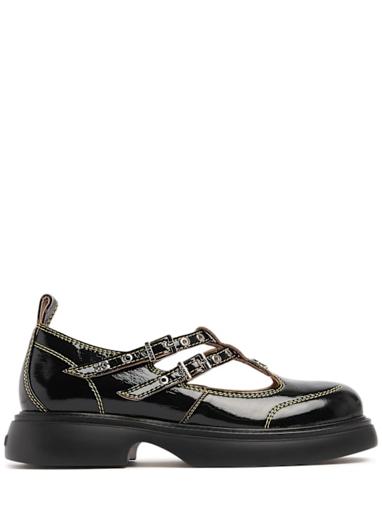 GANNI: 30mm Everyday Butterfly loafers - Black/Yellow - women_0 | Luisa Via Roma