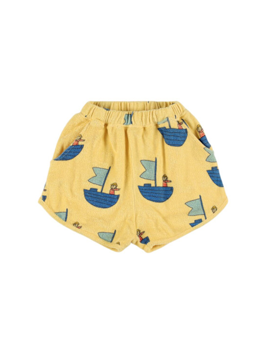 The Campamento: プリント入りフレンチテリースウェットショートパンツ - kids-boys_0 | Luisa Via Roma
