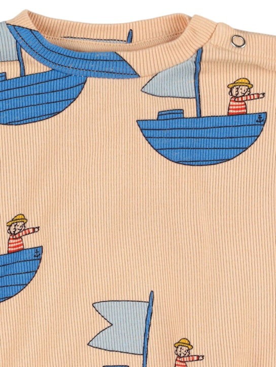 The Campamento: Barboteuse en jersey de coton mélangé imprimé - Rose - kids-boys_1 | Luisa Via Roma