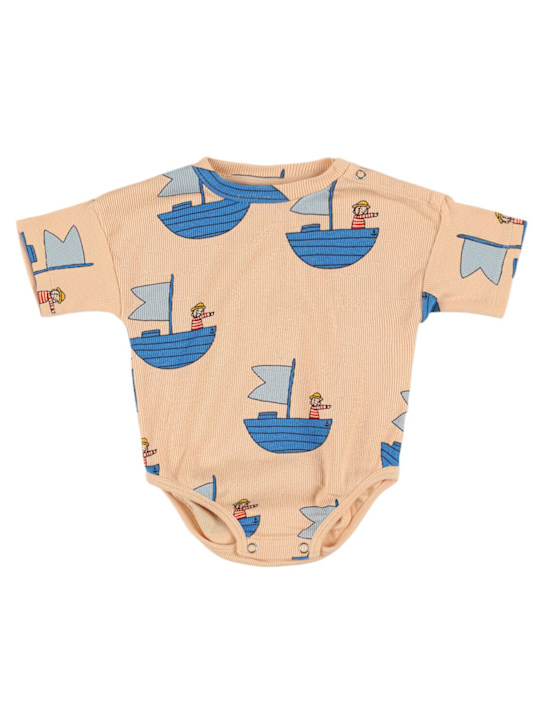 The Campamento: Barboteuse en jersey de coton mélangé imprimé - Rose - kids-boys_0 | Luisa Via Roma