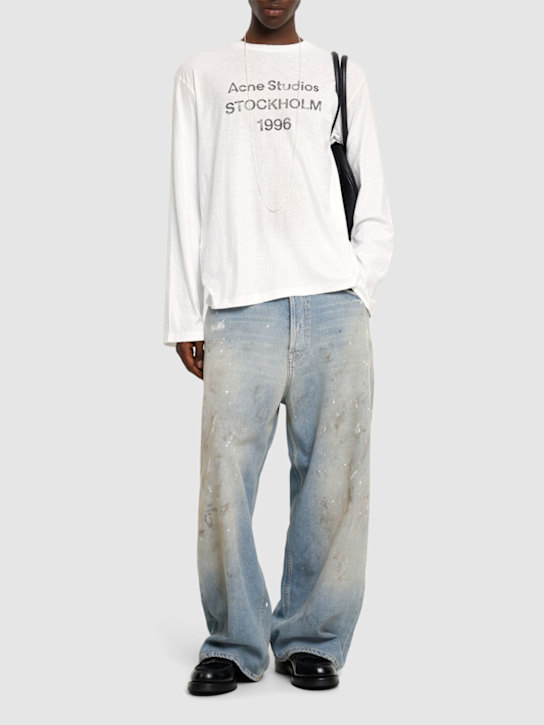 Acne Studios: 2023M FN TRAFALGAR denim jeans - men_1 | Luisa Via Roma