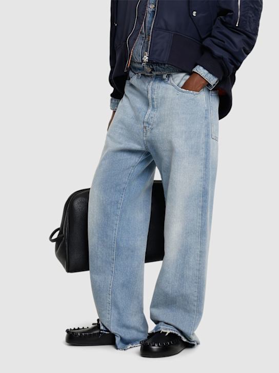 JW Anderson: Ruffled leather loafers - Black - men_1 | Luisa Via Roma