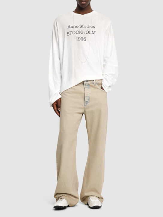 Acne Studios: 2021M Indigo Sand牛仔裤 - Ligh Sand - men_1 | Luisa Via Roma