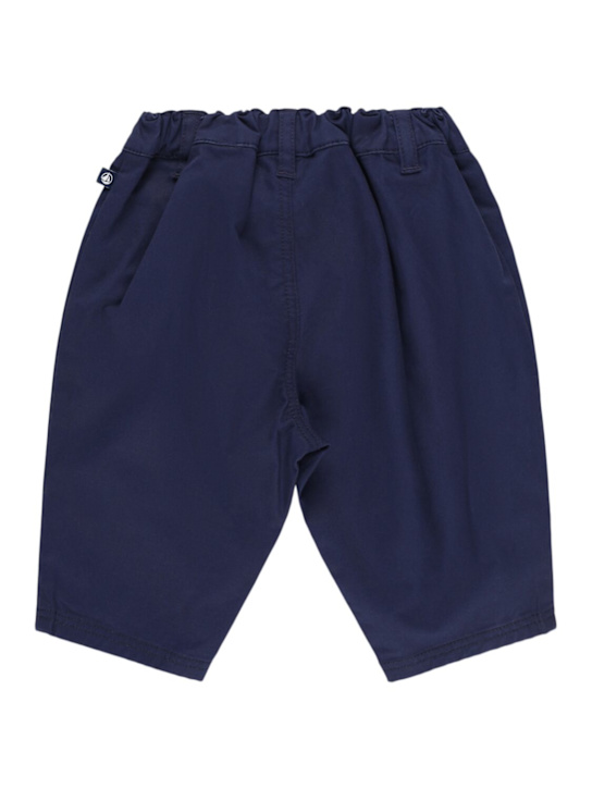 Petit Bateau: Cotton blend gabardine pants - Blue - kids-boys_2 | Luisa Via Roma