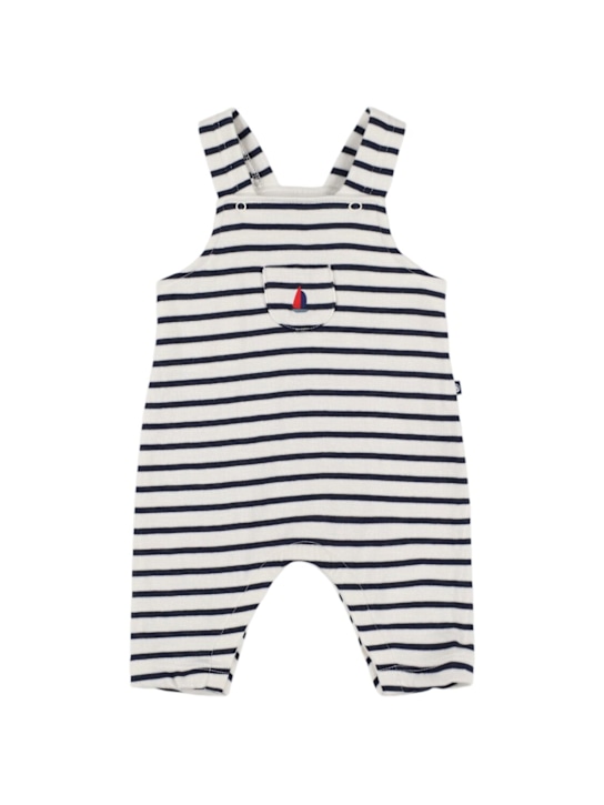Petit Bateau: Printed cotton jersey t-shirt & overalls - kids-boys_1 | Luisa Via Roma