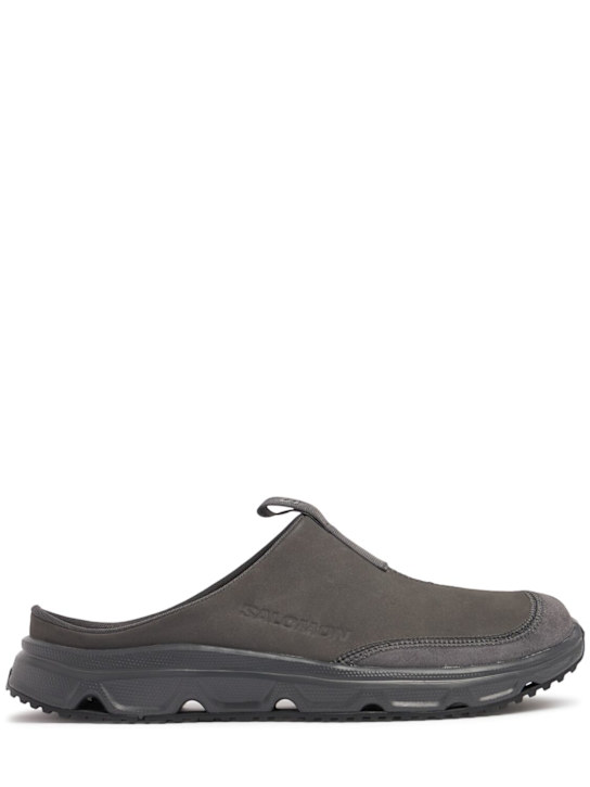 Salomon: RX Slide 3.0 leather sandals - Phantom/Black - men_0 | Luisa Via Roma