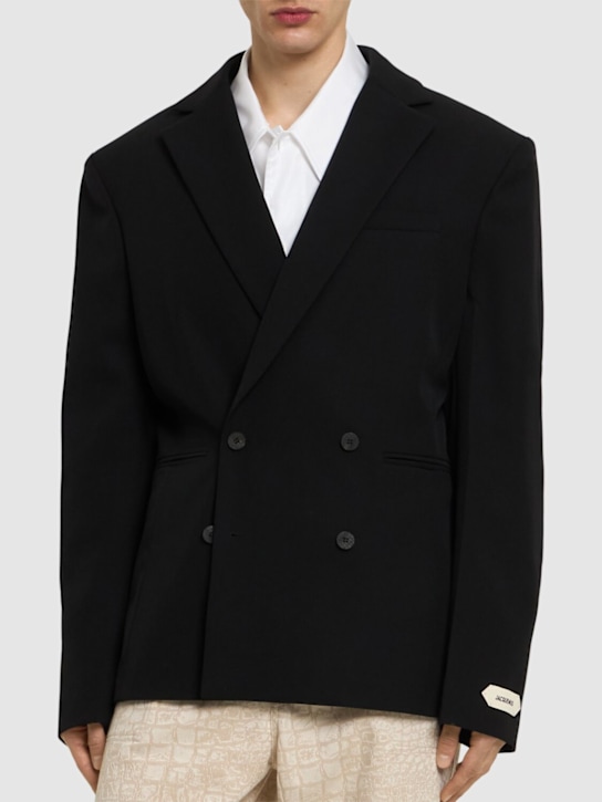 Jacquemus: La veste fernando羊毛夹克 - 黑色 - men_2 | Luisa Via Roma