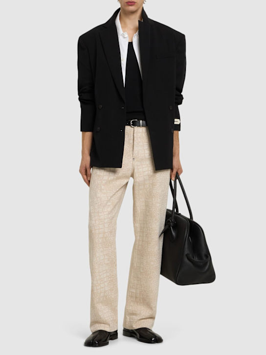 Jacquemus: La veste fernando羊毛夹克 - 黑色 - men_1 | Luisa Via Roma