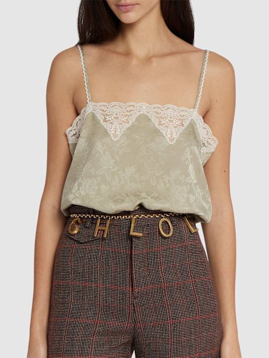 Chloé: Chloé letters chain belt - Antique Gold - women_1 | Luisa Via Roma