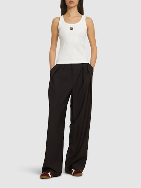 Tory Sport: Metal logo cotton tank top - women_1 | Luisa Via Roma