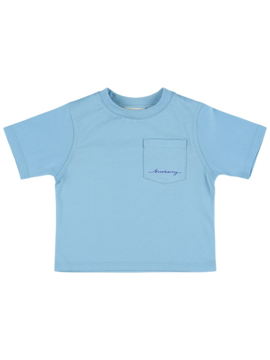 Burberry: T-shirt in jersey di cotone - kids-boys_0 | Luisa Via Roma