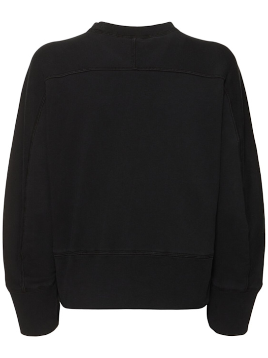 Dsquared2: Logo print cotton sweatshirt - Black - women_3 | Luisa Via Roma