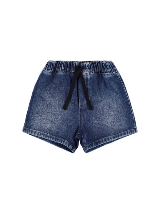 Dolce&Gabbana: Stretch cotton denim shorts - Blue - kids-boys_0 | Luisa Via Roma