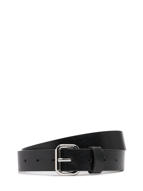 Weekend Max Mara: 25mm Afona leather belt - Black - women_0 | Luisa Via Roma