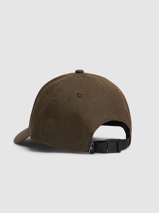Stone Island: Cotton logo baseball cap - Military Green - men_3 | Luisa Via Roma
