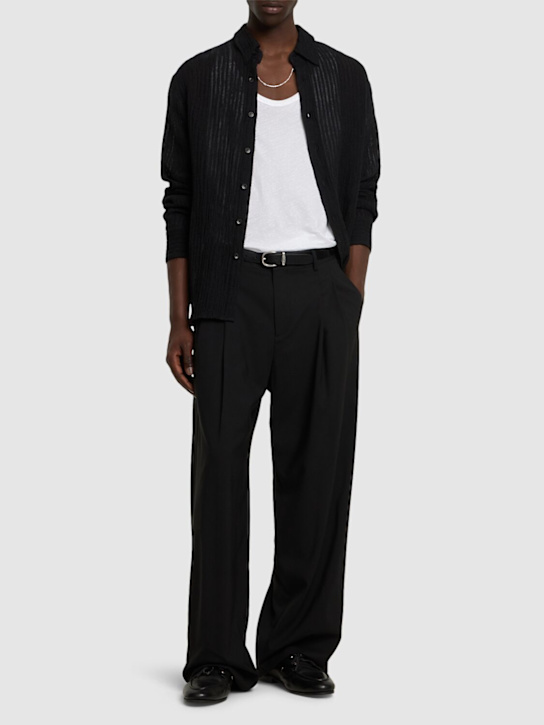 Laneus: Light wool blend pants - men_1 | Luisa Via Roma