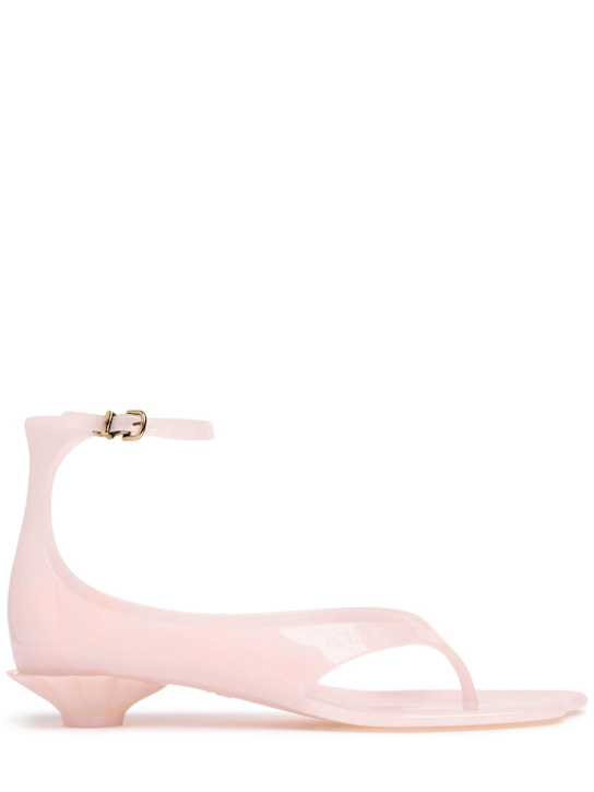 Chloé: Rubber jelly sandals - Blush Pink - women_0 | Luisa Via Roma