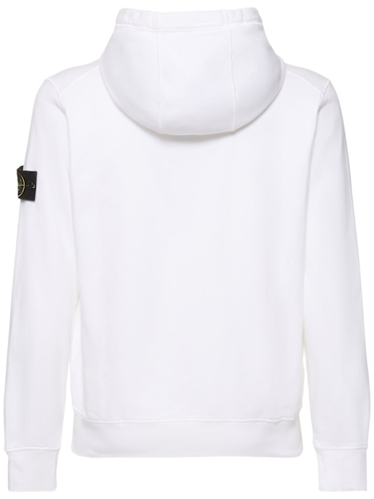 Stone Island: Cotton zip hoodie - men_3 | Luisa Via Roma