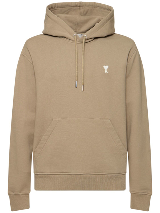 AMI Paris: ADC cotton hoodie - Laurel - men_0 | Luisa Via Roma