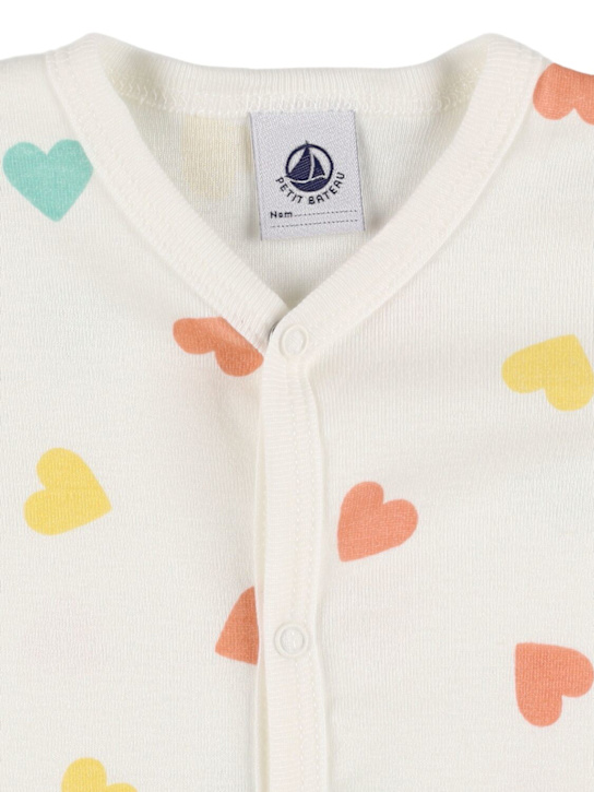 Petit Bateau: Strampler aus Baumwolljersey mit Druck - Weiß/Multi - kids-girls_1 | Luisa Via Roma