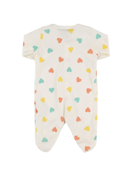 Petit Bateau: Strampler aus Baumwolljersey mit Druck - Weiß/Multi - kids-girls_2 | Luisa Via Roma