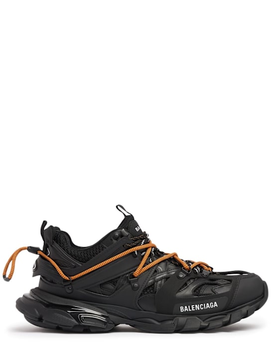 Balenciaga: Track科技织物运动鞋 - 黑色/橙色 - men_0 | Luisa Via Roma