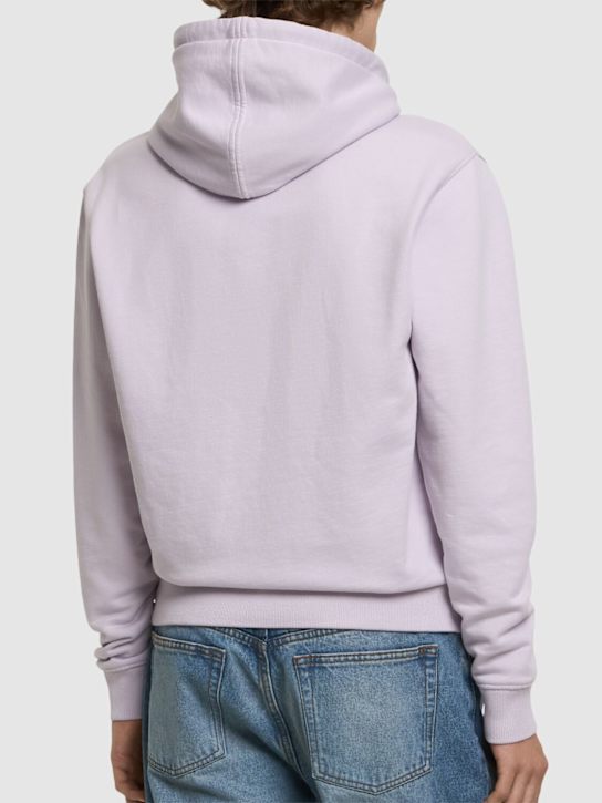 AMI Paris: ADC cotton hoodie - Lilac - men_2 | Luisa Via Roma