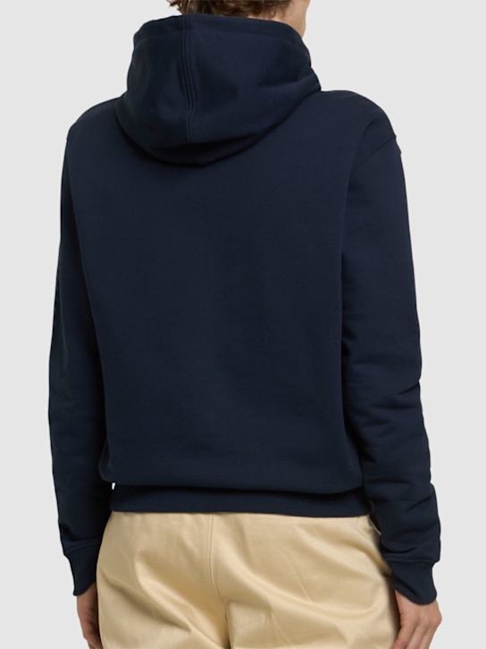 AMI Paris: ADC cotton hoodie - Midnight Blue - men_2 | Luisa Via Roma