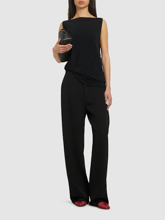 Jacquemus: Le Haut Peplo draped satin top - women_1 | Luisa Via Roma