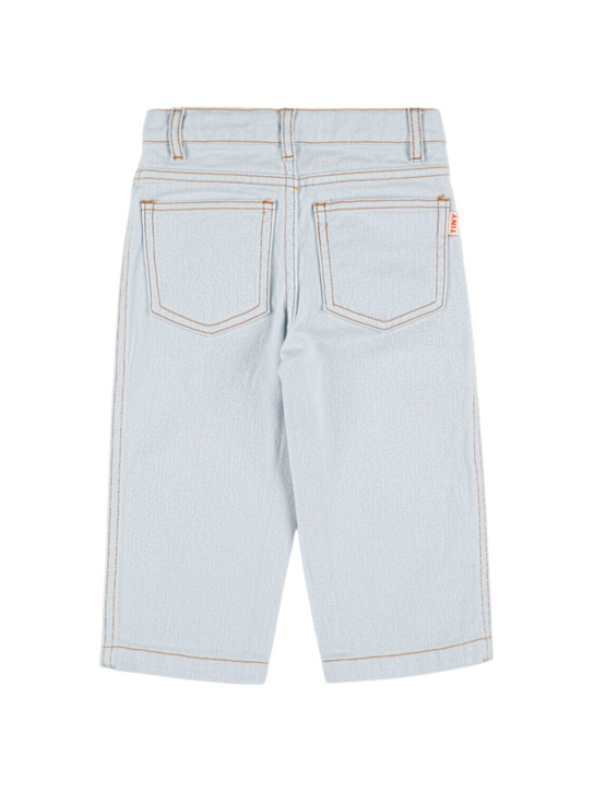 Tiny Cottons: Pantaloni in twill di cotone stampato - Celeste - kids-girls_1 | Luisa Via Roma