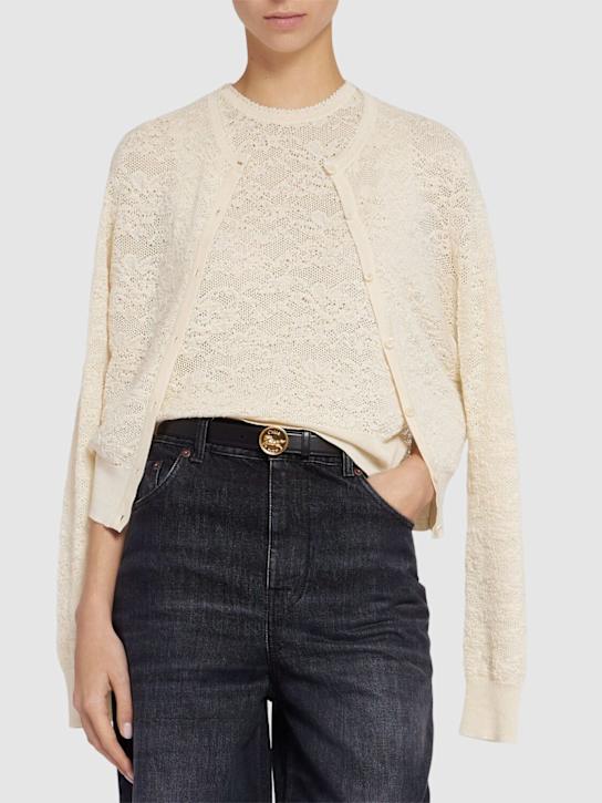 Chloé: Horse medal leather belt - Black - women_1 | Luisa Via Roma