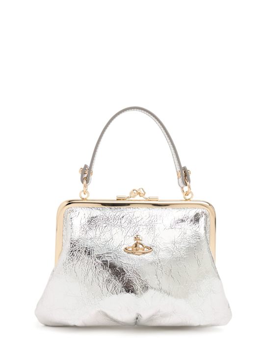Vivienne Westwood: Granny frame metallic crinkled purse - women_0 | Luisa Via Roma