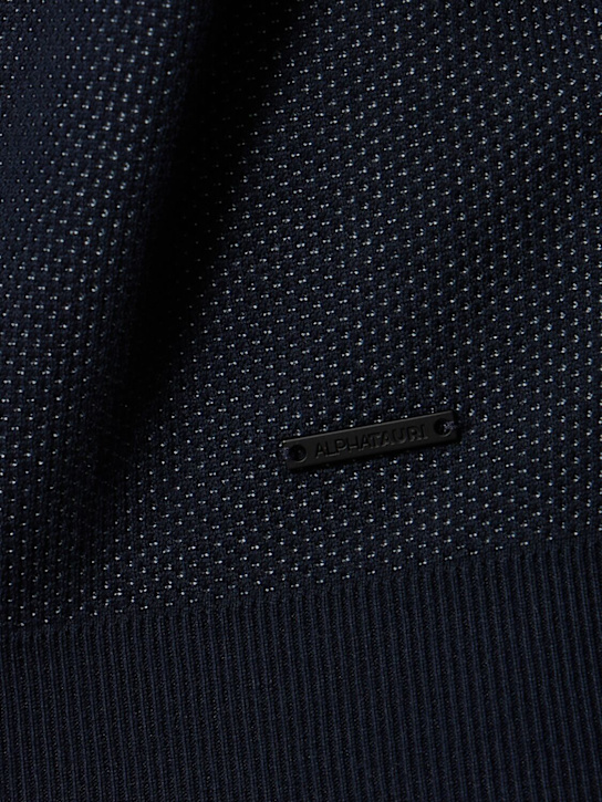 Alphatauri: Fawan zip-up cardigan - Marine Blue - men_5 | Luisa Via Roma