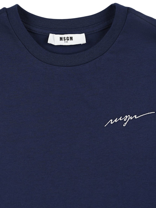 MSGM: Printed cotton jersey tank top - kids-boys_1 | Luisa Via Roma