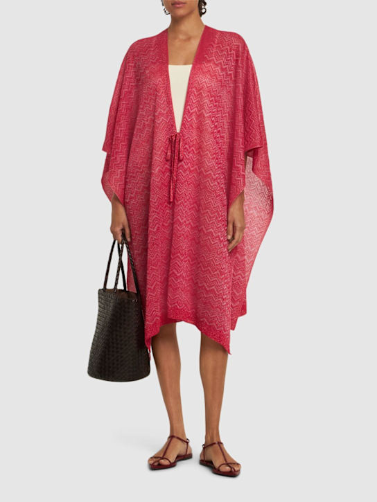 Missoni: Zig zag self-tie poncho - women_1 | Luisa Via Roma