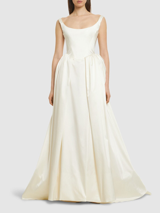 Vivienne Westwood: Grand Camille heavy satin bridal gown - women_1 | Luisa Via Roma