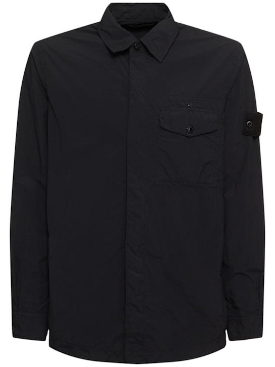 Stone Island: Ghost shirt - Black - men_0 | Luisa Via Roma