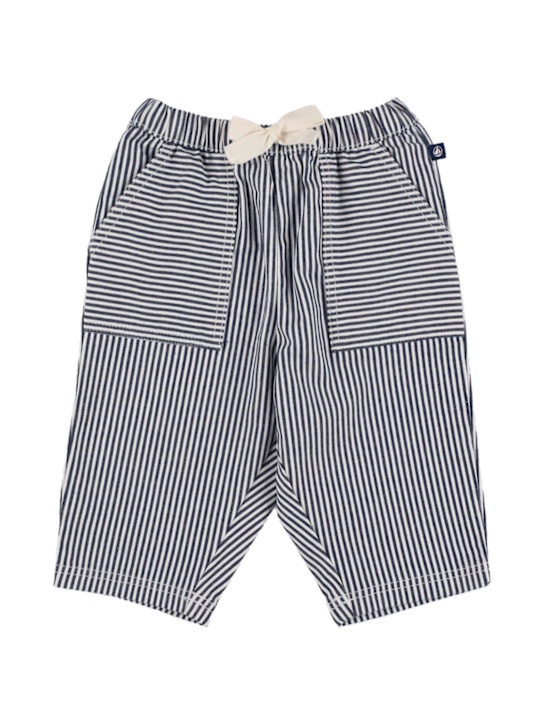 Petit Bateau: Striped cotton blend pants - kids-boys_0 | Luisa Via Roma