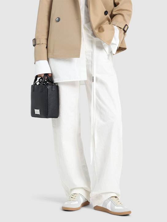Maison Margiela: Sneakers Replica in pelle e camoscio 20mm - Off White - women_1 | Luisa Via Roma