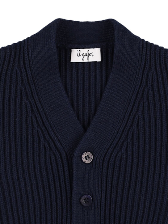 Il Gufo: Cotton knit cardigan - kids-boys_1 | Luisa Via Roma