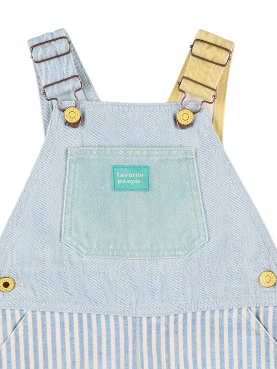 Favorite People: Printed cotton overalls - Blue/Multi - kids-girls_1 | Luisa Via Roma