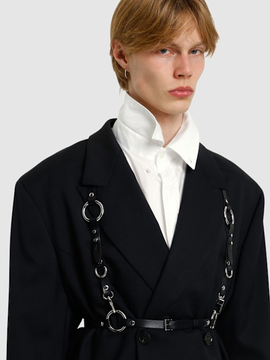 Vivienne Westwood: Leather harness w/ studs - men_1 | Luisa Via Roma