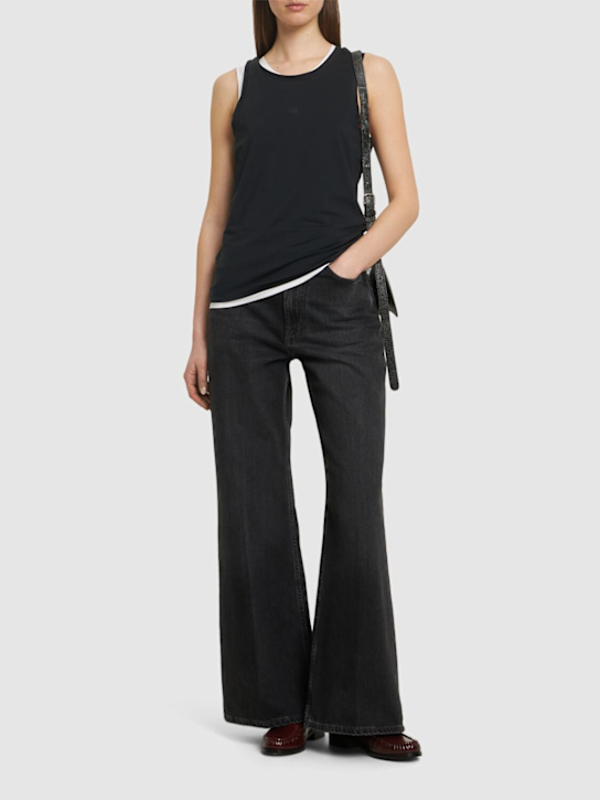 Acne Studios: Elando U Face tank top - Black - women_1 | Luisa Via Roma