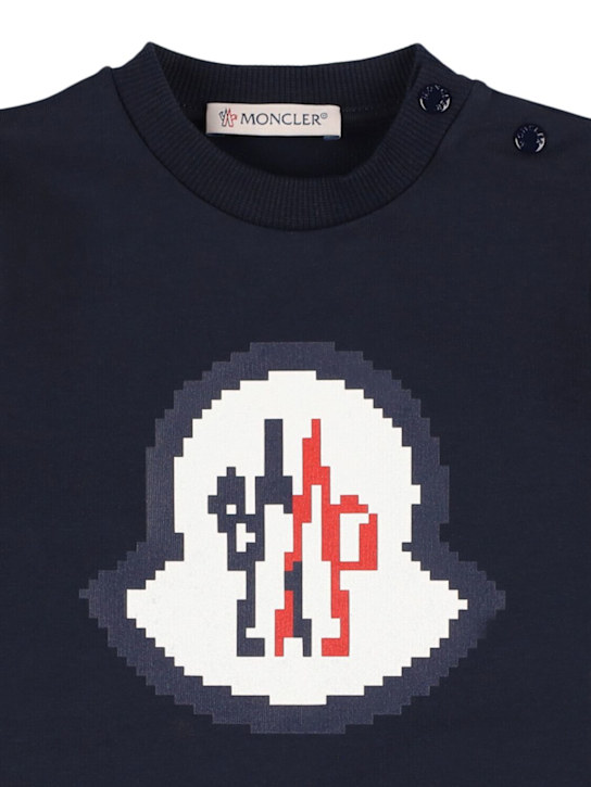 Moncler: Pixel logo sweatpants & sweatshirt - kids-boys_1 | Luisa Via Roma