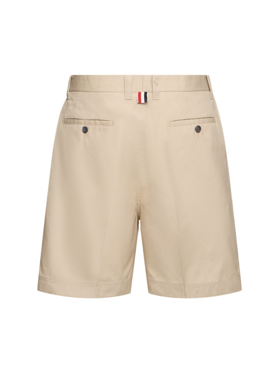Thom Browne: Utility chino shorts - Khaki - men_3 | Luisa Via Roma