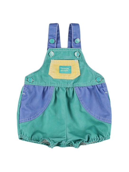 Favorite People: Salopette in cotone stampato - Multicolore - kids-girls_0 | Luisa Via Roma